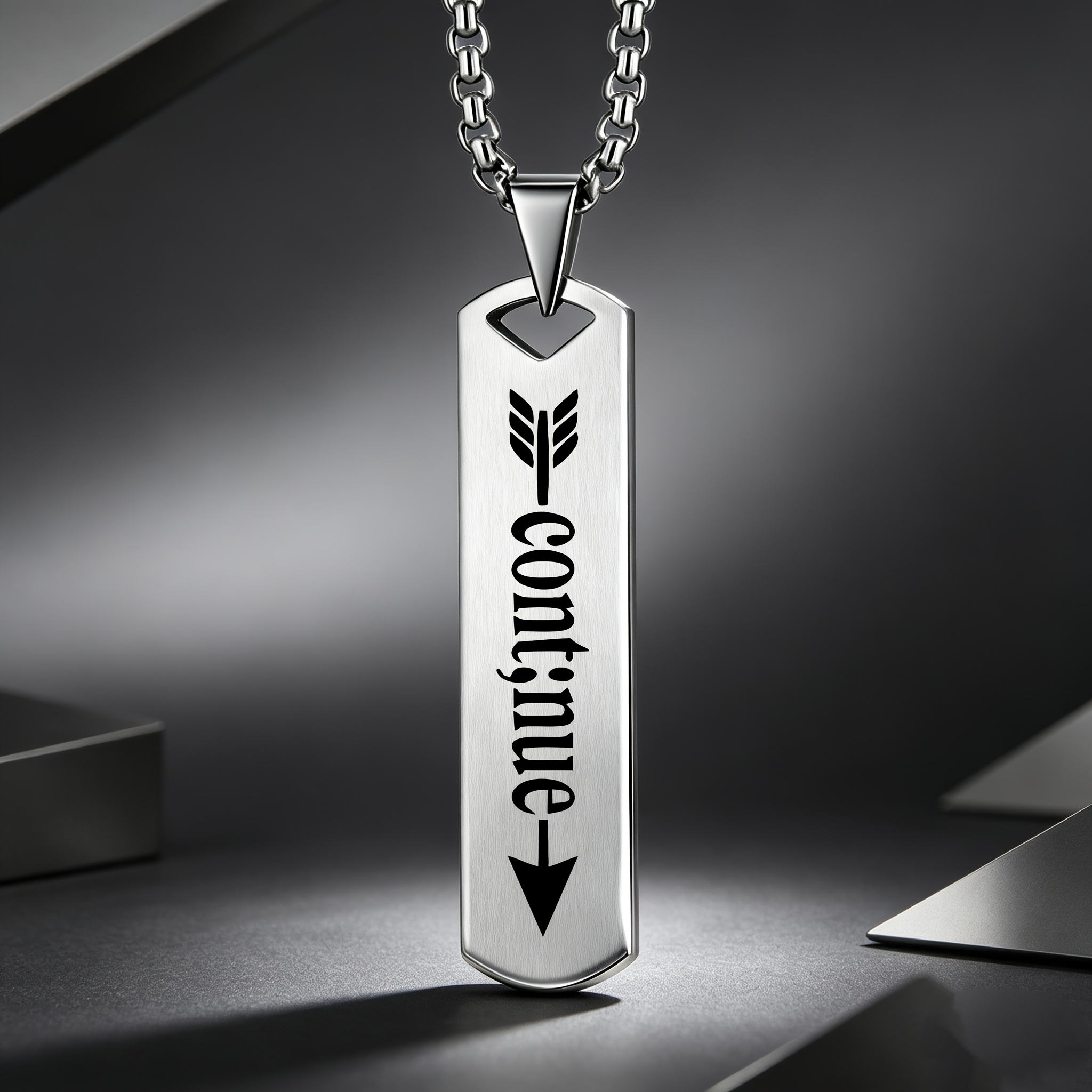 "Continue" Inspirational Positive Pendant Necklace